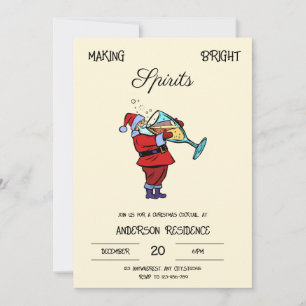 Santa Christmas Cocktail Invitation
