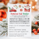 Santa Christmas Code Breaker Game Holiday Card<br><div class="desc">Crack the holiday code with our Christmas Code Breaker Printable Game! A mysterious and exciting Christmas puzzle to solve.
76SE A</div>