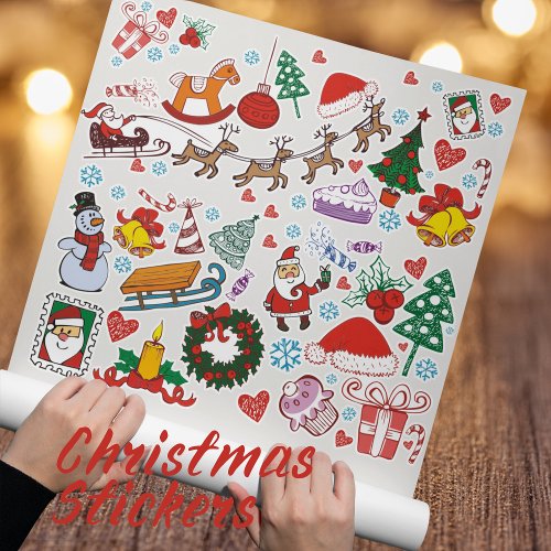 Santa Christmas Collection Pattern Stickers