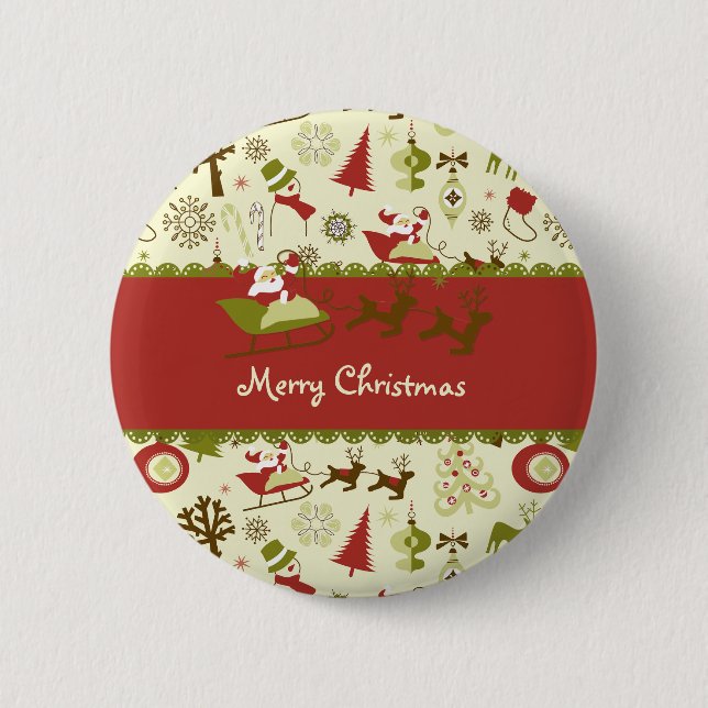 Santa Christmas Delivery Button (Front)