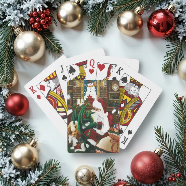 Santa Christmas Dragon Fantasy Poker Cards (Creator Uploaded)