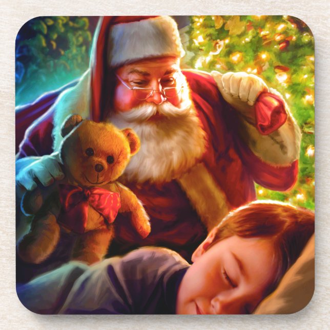 Santa Christmas Drink Coaster (Front)