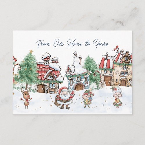Santa Christmas Elf Rudolph  Enclosure Card