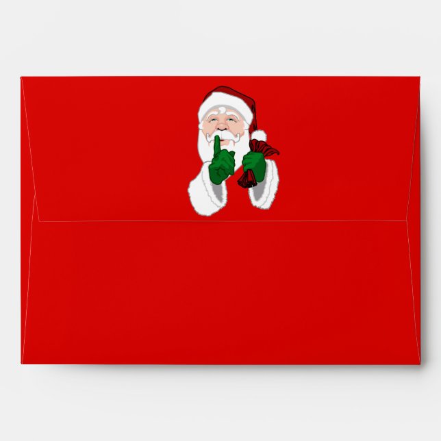 Santa Christmas Envelopes Personalized Envelopes (Back (Top Flap))