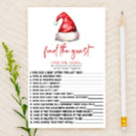 Santa Christmas Find The Guest Baby Shower Game Stationery<br><div class="desc">This is a Santa Claus Hat Christmas Find The Guest Baby Shower Game. *Find The Guest - This is an ice breaker game. The game includes 15 questions. Each guest will go around the shower to meet other guests, find people who match each question, then fill in their names. Whoever...</div>