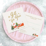 Santa Christmas Gift Certificate<br><div class="desc">Fun christmas gift certificate  with retro script typography  - cute santa with sleigh and presents</div>