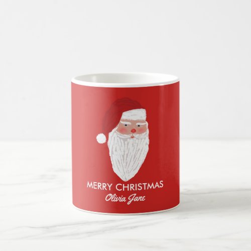 Santa Christmas Gift Coffee Mug _ Hand Drawn