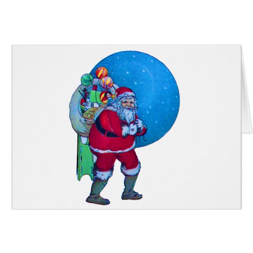 SANTACHRISTMAS GIFT SACK AND TOYS IN STARRY SKY  
