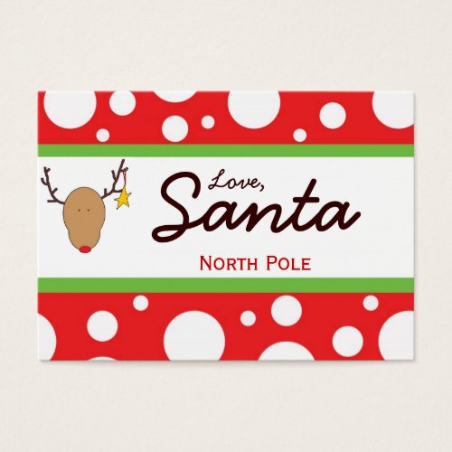 Santa Christmas Gift Tag Business Cards