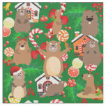 Santa christmas gopher fabric