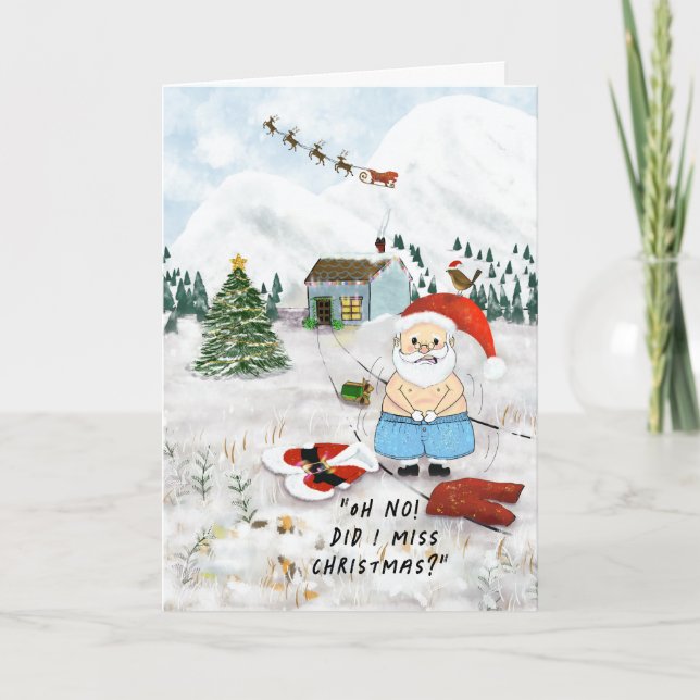 Santa Christmas Greeting Card (Front)