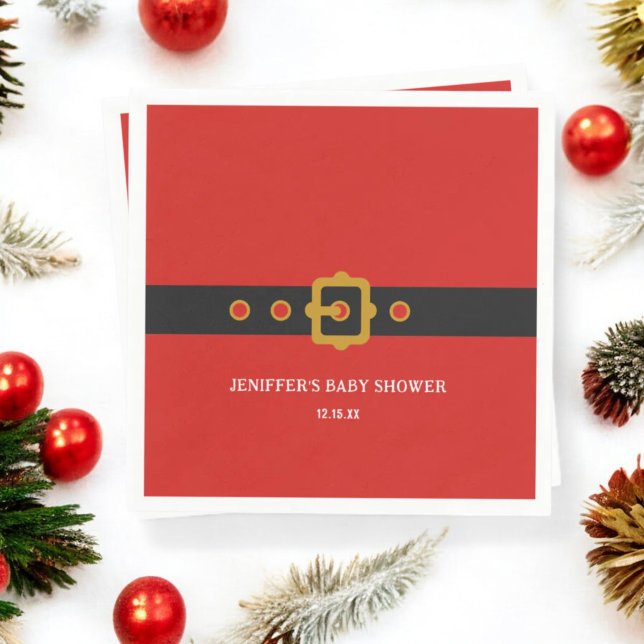 Santa Christmas Holiday Dinner Party Napkins (Creator Uploaded)