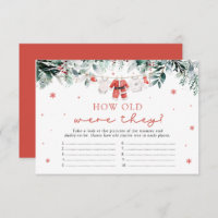 Santa Christmas How Old Were They Baby Shower Game