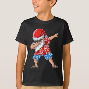 Santa Christmas In July Funny Men Tropical Hawaiia T-Shirt