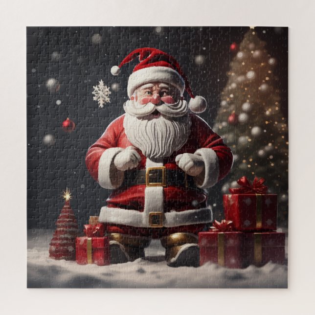 Santa christmas jigsaw puzzle (Vertical)