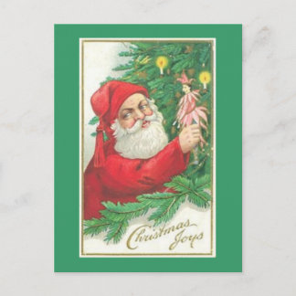 Santa Christmas Joy Holiday Postcard