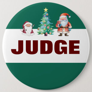 Santa Christmas Judge Button
