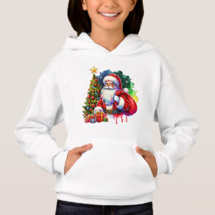 Santa Christmas Kids Hoodie – Festive and Cozy