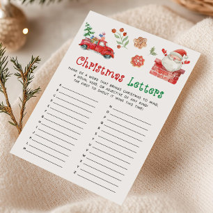 Santa Christmas Letters Holiday Card