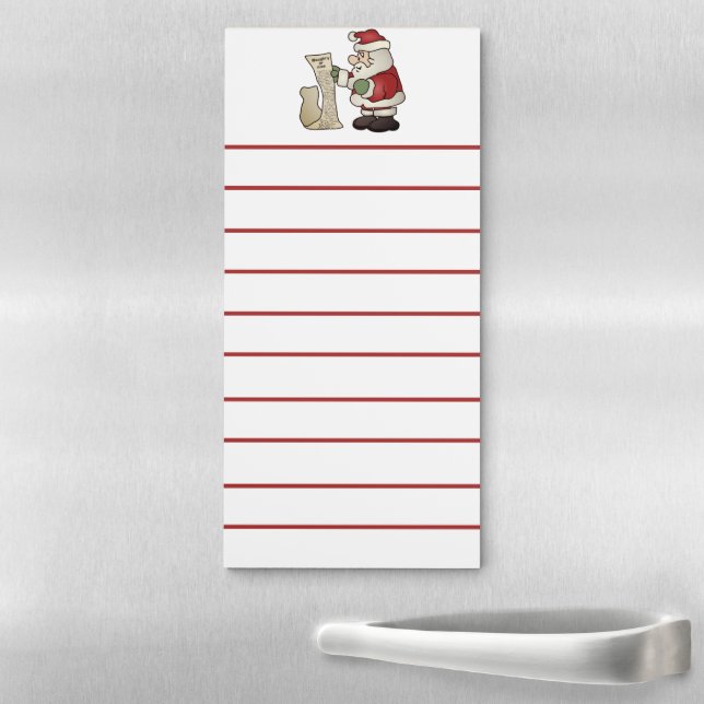 Santa Christmas List Naughty or Nice Magnetic Notepad (In Situ)