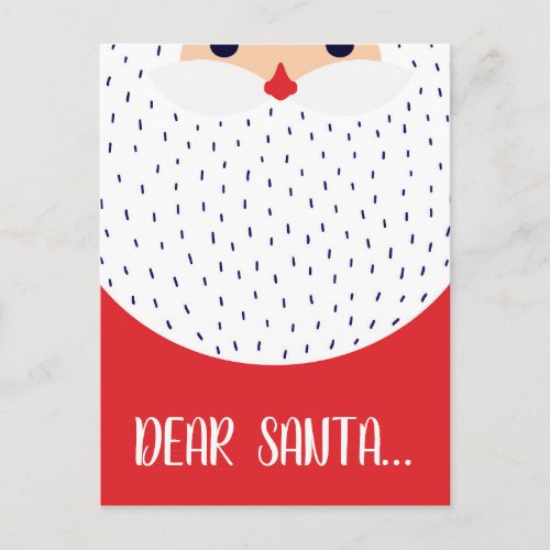 Santa Christmas List Postcard