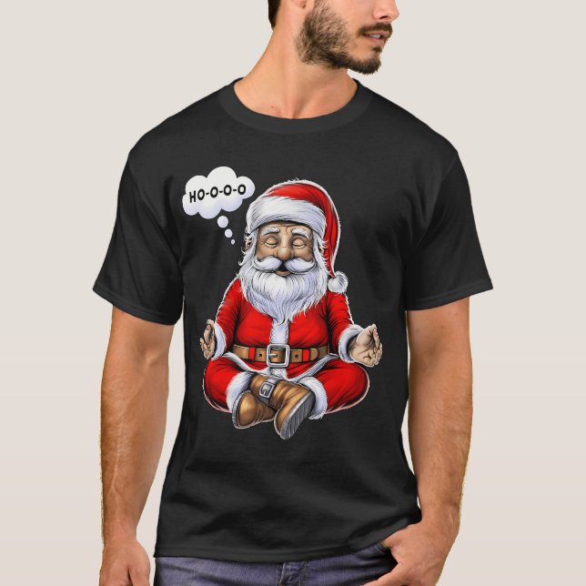 Santa Christmas Meditation T-Shirt (Front)