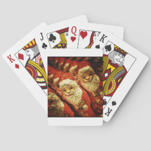 Santa Christmas Merry Joy Peace Seasons Jolly Poker Cards