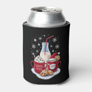 Santa Christmas Milk and Cookies Latte Family Xmas Can Cooler