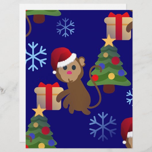 santa christmas monkey emoji (Front/Back)