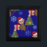 santa christmas monkey emoji keepsake box<br><div class="desc">snowflakes, christmas emoji,  christmas tree,  christmas tree emoji,  emoji,  funny christmas,  kawaii,  monkey,  monkey emoji,  red green,  santa,  santa claus,  santa emoji,  xmas, blue christmas funny hipster colorful print pattern- "monkey christmas""monkey emoji""santa claus emoji""santa emoji""christmas emoji" kawaii monkey emoji santa christmas xmas</div>