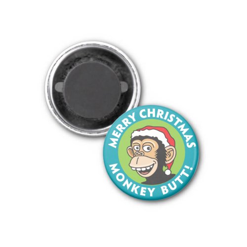 Santa Christmas Monkey Magnet
