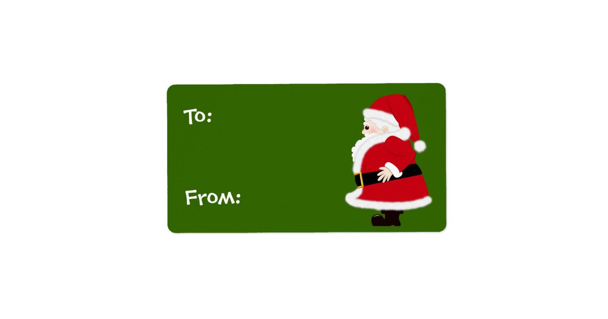 Santa Christmas Name Tags | Zazzle