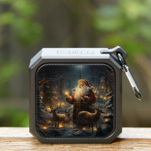 Santa Christmas Night Snowy Forest Bluetooth Speaker