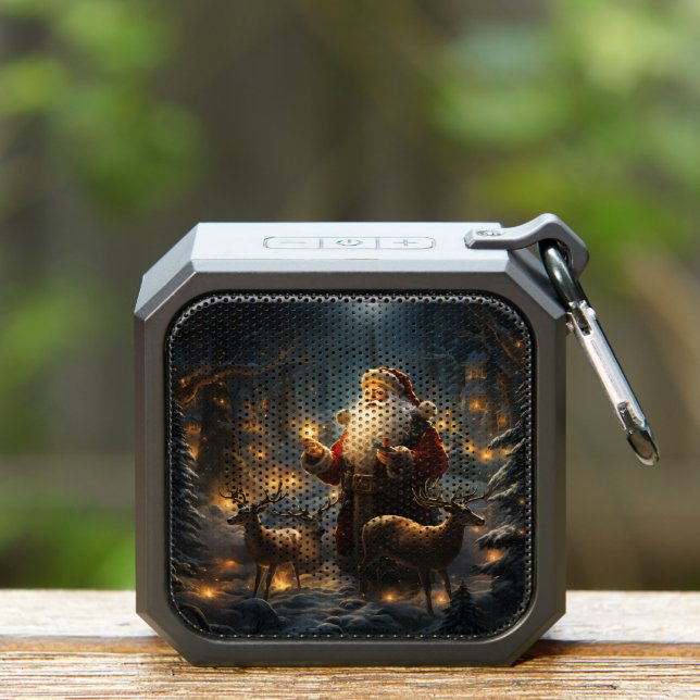 Santa Christmas Night Snowy Forest Bluetooth Speaker (Insitu(Outdoor))