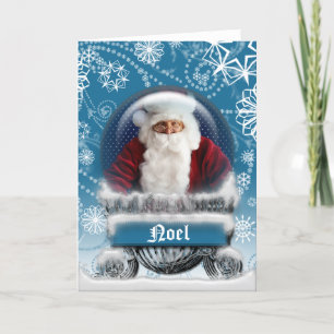 Santa Christmas Noel Snow Globe Photo Template