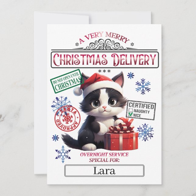 Santa Christmas Official Nice List Certificate  Invitation (Front)