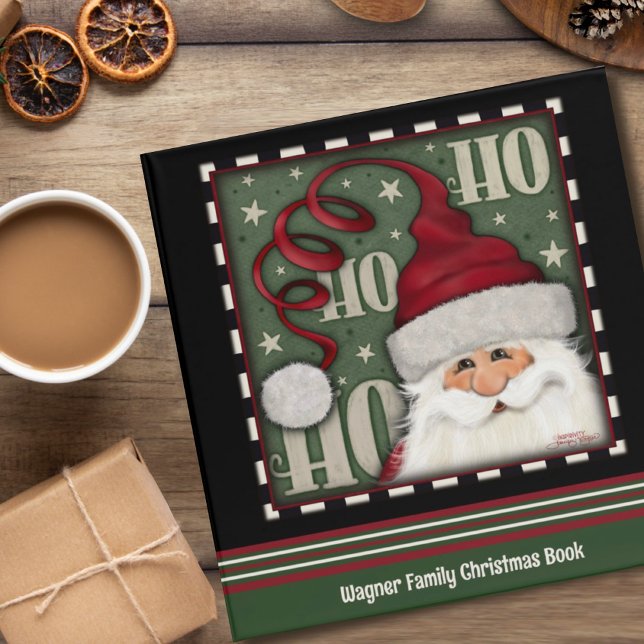 Santa Christmas Organizer Red Green Ho Ho Ho 3 Ring Binder (Creator Uploaded)