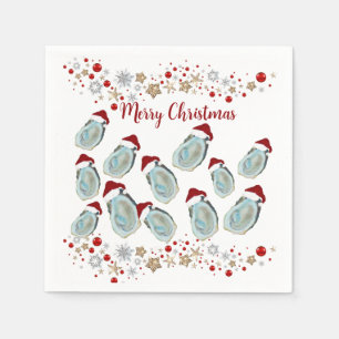 Santa Christmas oyster shells Napkins