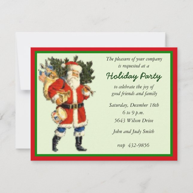 Santa Christmas Party Invitation (Front)