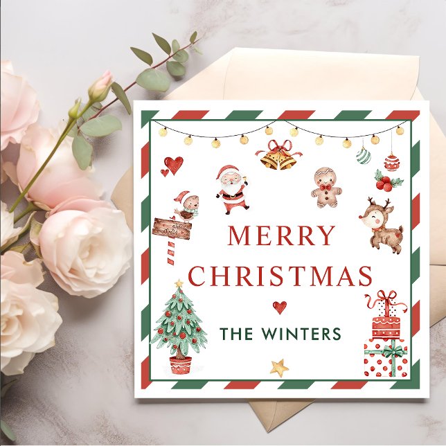 Santa Christmas Party Napkins (Creator Uploaded)