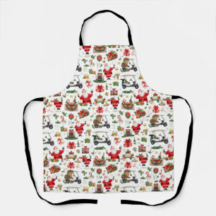 Santa Christmas party on the golf course  Apron