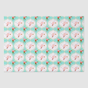 Santa Christmas Pickleball Ogee Pattern Tissue Paper