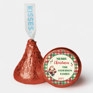 Santa Christmas Plaid Checkered Hershey®'s Kisses®