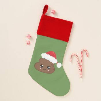 Santa Christmas Poop Emoji Stocking by MishMoshEmoji at Zazzle