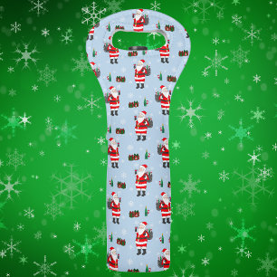 Santa Christmas Red Wine Festive Holiday Bag