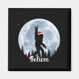 Santa Christmas Rock Sasquatch Xmas Girl T Shirt Magnet