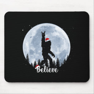 Santa Christmas Rock Sasquatch Xmas Girl T Shirt Mouse Pad
