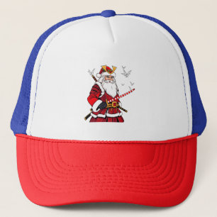 Santa Christmas Santa Claus Japanese Art Samurai  Trucker Hat