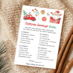 Santa Christmas Scavenger Hunt Game Holiday Card<br><div class="desc">Turn your celebration into an adventure with our Christmas Scavenger Hunt Printable! A festive activity full of surprises and joy.
76SE A</div>