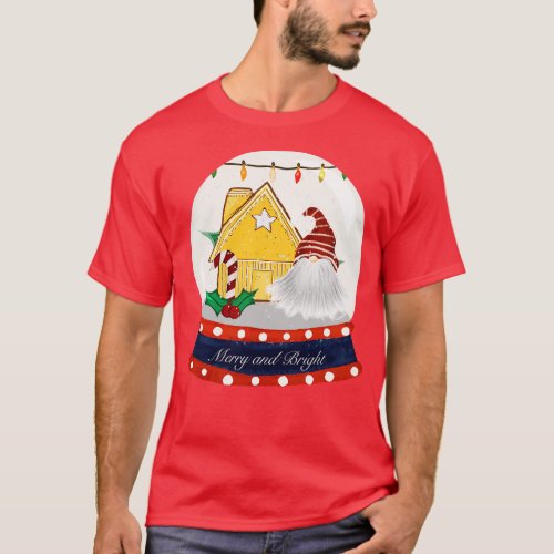 Santa Christmas Snow Globe T_Shirt